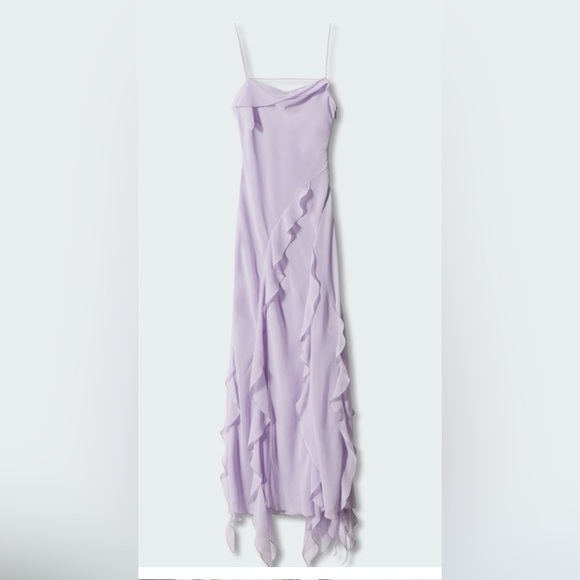 Mango Lavender Ruffle Dress - Picture 4 of 7
